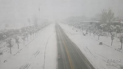 高鐵窗外的大雪。。。