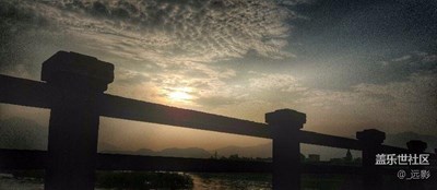 宣城桃花潭的晚霞與晨霧