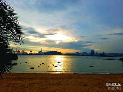 在鼓浪嶼等黃昏的最后一抹夕陽