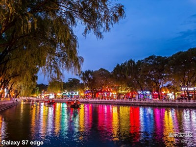 S7 edge 北海之夜，后海之影