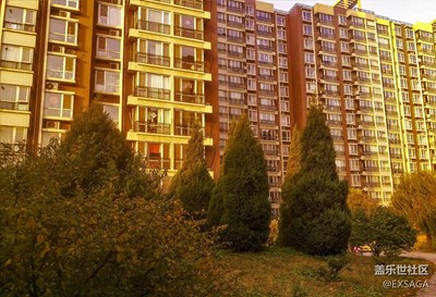 金色陽光的建筑