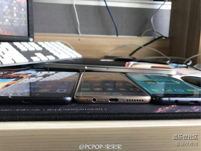 小米note2,華為mate9pro,三星note7曲面屏對比