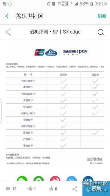 三星支付支持招商信用卡