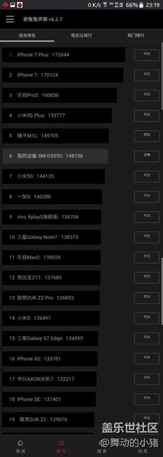 熱乎乎的安卓7.0的安兔兔跑分出來啦！