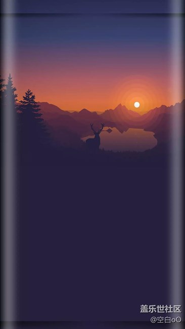 簡約曲屏專屬壁紙