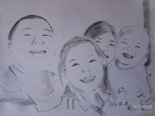 【手繪分享】第二季 純手繪 練練手 我的一家