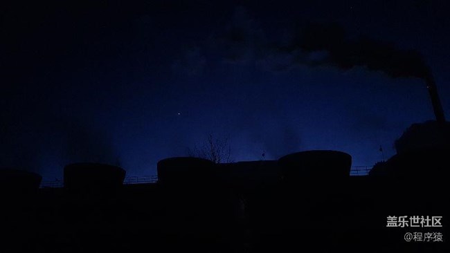 夜幕降臨，西有金星