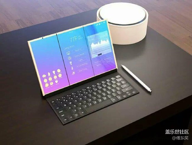 三星折疊屏概念手機，炫酷??