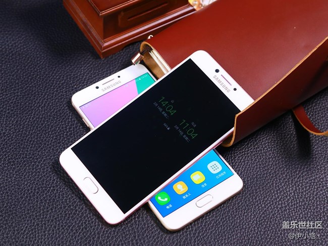 三星蓋樂世C7 Pro薔薇粉楓葉金雙*賞