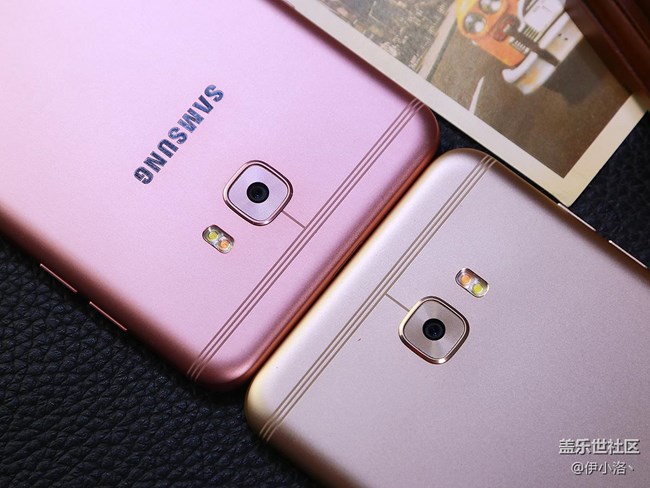 三星蓋樂世C7 Pro薔薇粉楓葉金雙*賞