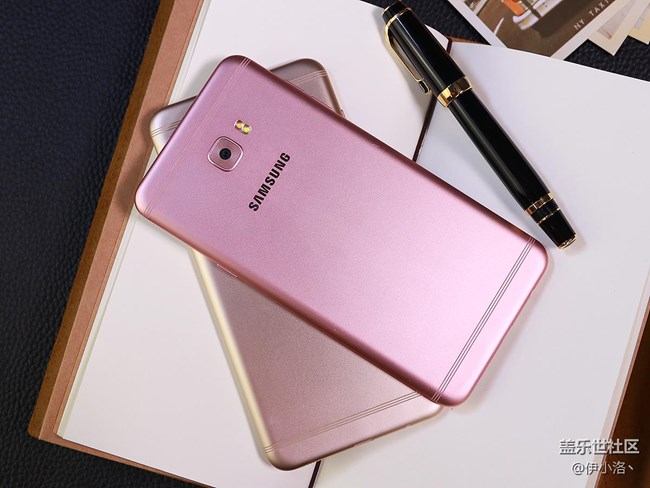 三星蓋樂世C7 Pro薔薇粉楓葉金雙*賞