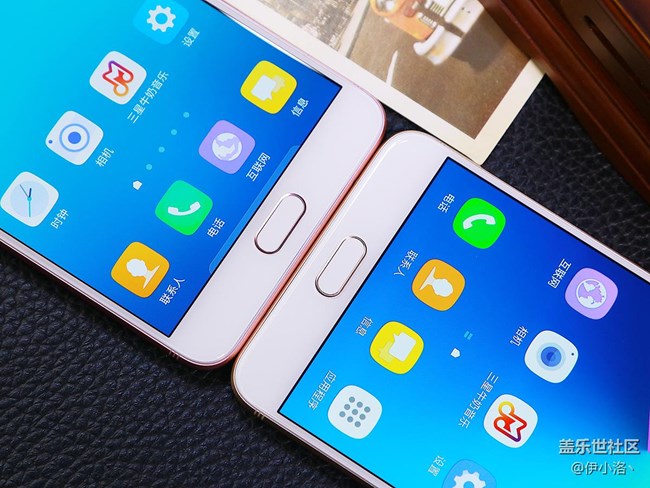 三星蓋樂世C7 Pro薔薇粉楓葉金雙*賞