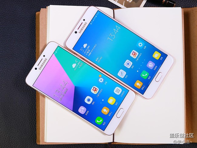 三星蓋樂世C7 Pro薔薇粉楓葉金雙*賞