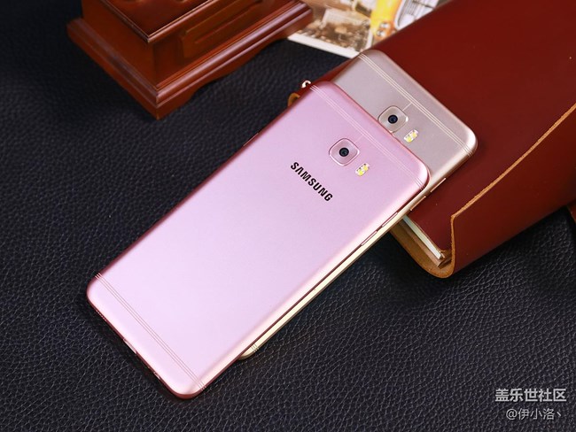 三星蓋樂世C7 Pro薔薇粉楓葉金雙*賞