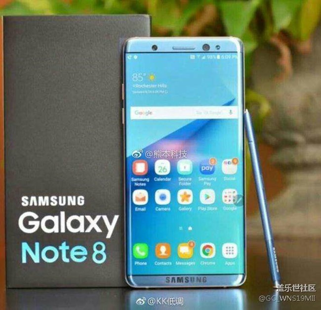 三星Note8又曝：6.2英寸4K分辨率，超薄機(jī)身屏占比驚人