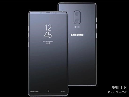 大屏幕很誘人！三星Note8概念渲染圖再曝光