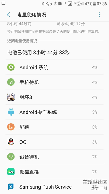 待機(jī)7.5小時(shí)，耗電27%，(72-45)