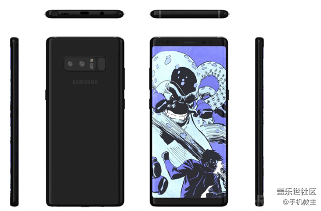 三星Note8渲染圖“終極版”曝光