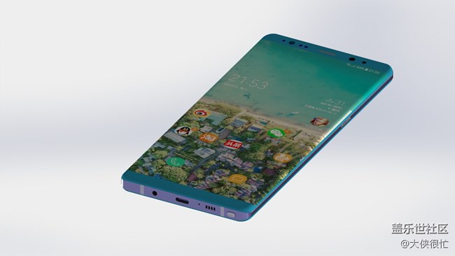 只能以自己的方式，曬一下note8啦，自己畫個(gè)note8意淫一下！