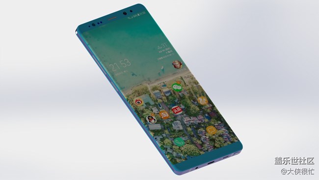 只能以自己的方式，曬一下note8啦，自己畫個(gè)note8意淫一下！