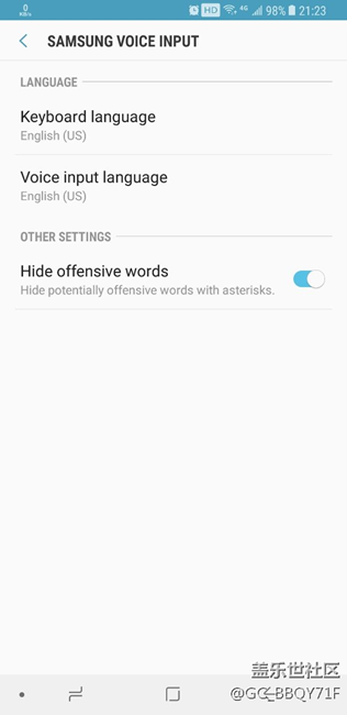 三星語音輸入只支持英文?求怎么改