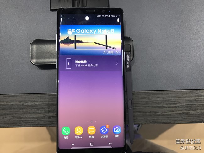 三星蓋樂世Note8銀色（紫色？粉色？）細節(jié)賞析圖