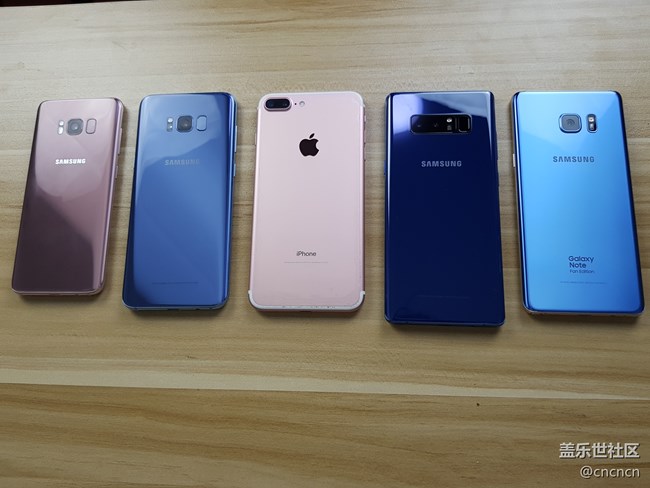 曬機，note8、note7、s8，7plus，誰才是顏值巔峰？