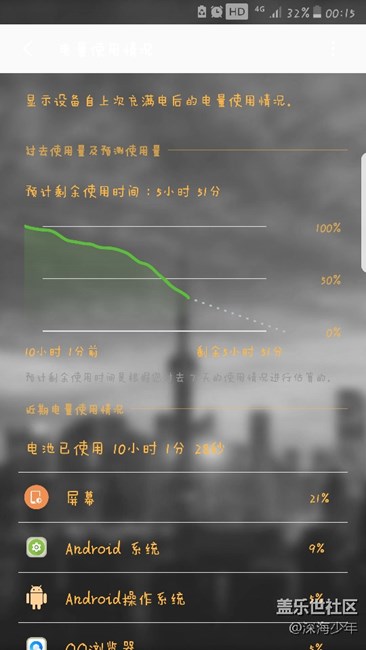 s7e這樣耗電量是正常么
