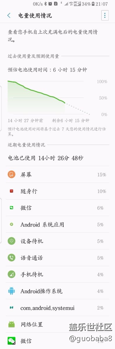 看看我的S8 耗電！