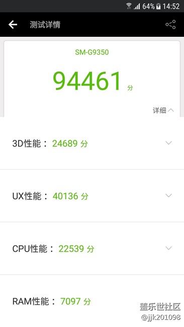 有人說開了省電模式，影響s7edge的跑分！