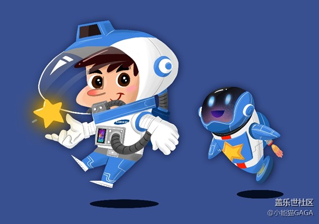 小能貓愛畫畫-小星卡通創(chuàng)意設(shè)計(jì)