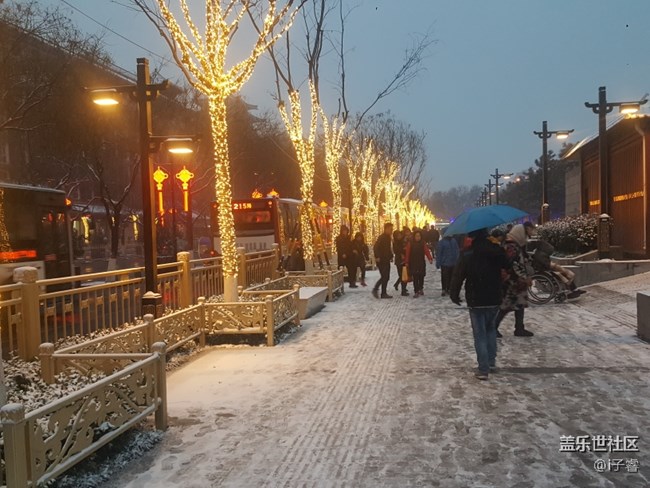 雪花下的古長(zhǎng)安城