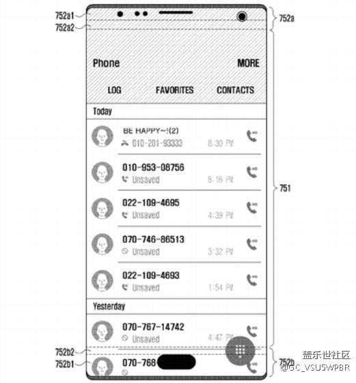 三星近100％全面屏專利曝光：屏幕打孔，