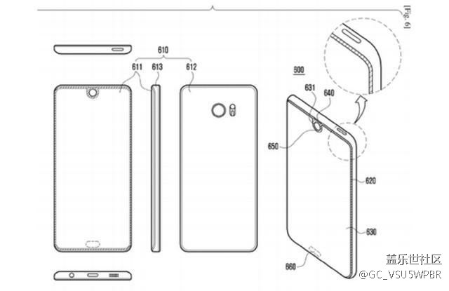 三星近100％全面屏專利曝光：屏幕打孔，