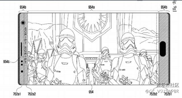 三星近100％全面屏專利曝光：屏幕打孔，