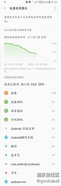 看我的S8電量！大家說咋樣啊？