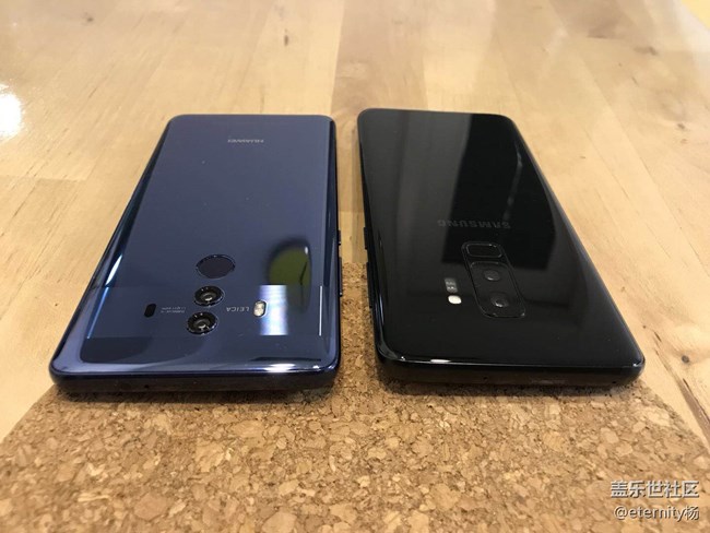 三星蓋樂世S9+與華為Mate 10 Pro外觀對比