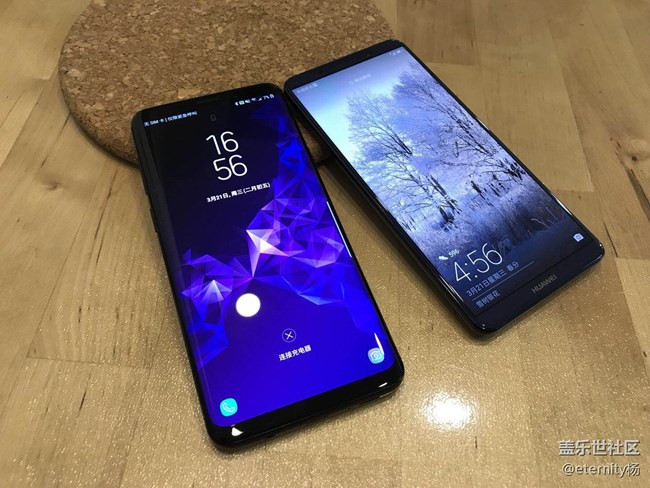 三星蓋樂世S9+與華為Mate 10 Pro外觀對比