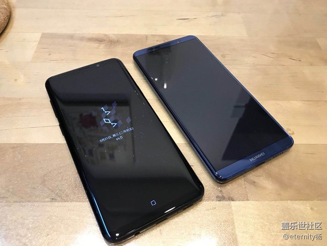 三星蓋樂世S9+與華為Mate 10 Pro外觀對比