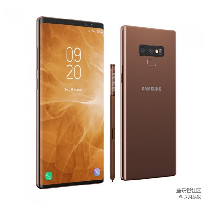 Galaxy Note 9高清3D渲染圖曝光