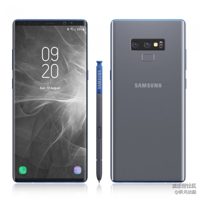 Galaxy Note 9高清3D渲染圖曝光