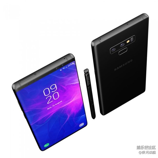 Galaxy Note 9高清3D渲染圖曝光