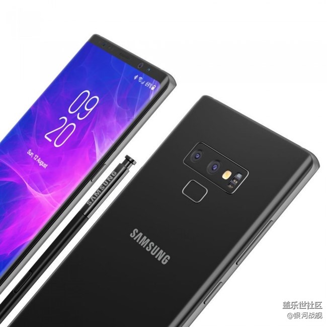 Galaxy Note 9高清3D渲染圖曝光