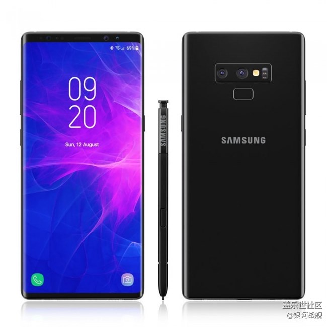 Galaxy Note 9高清3D渲染圖曝光