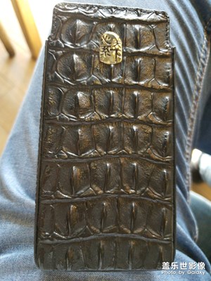 三星w2018原裝鱷魚皮套