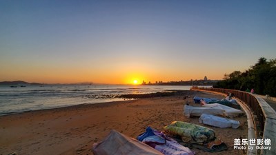 青島海邊落日