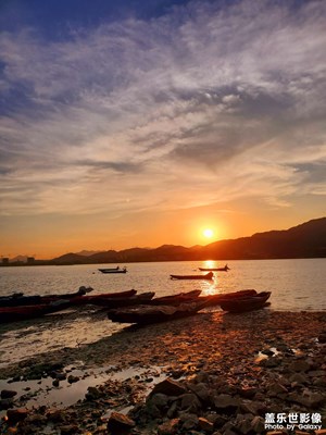 錢塘江邊的日落