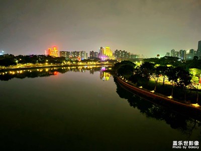 夜景隨拍+東莞龍灣公園夜色