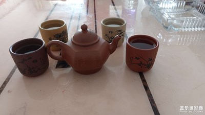 淘到的宜興紫砂六角方器