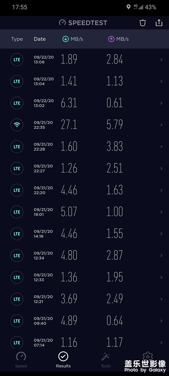 S20+ 5G網(wǎng)速問題